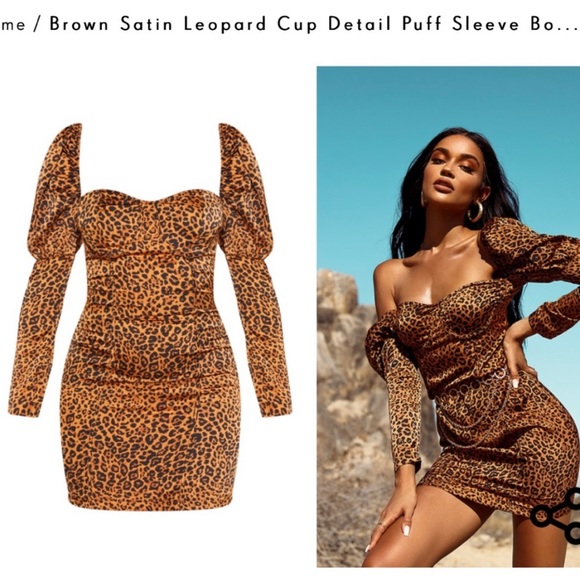 PrettyLittleThing Dresses & Skirts - Prettylittlething leopard print dress